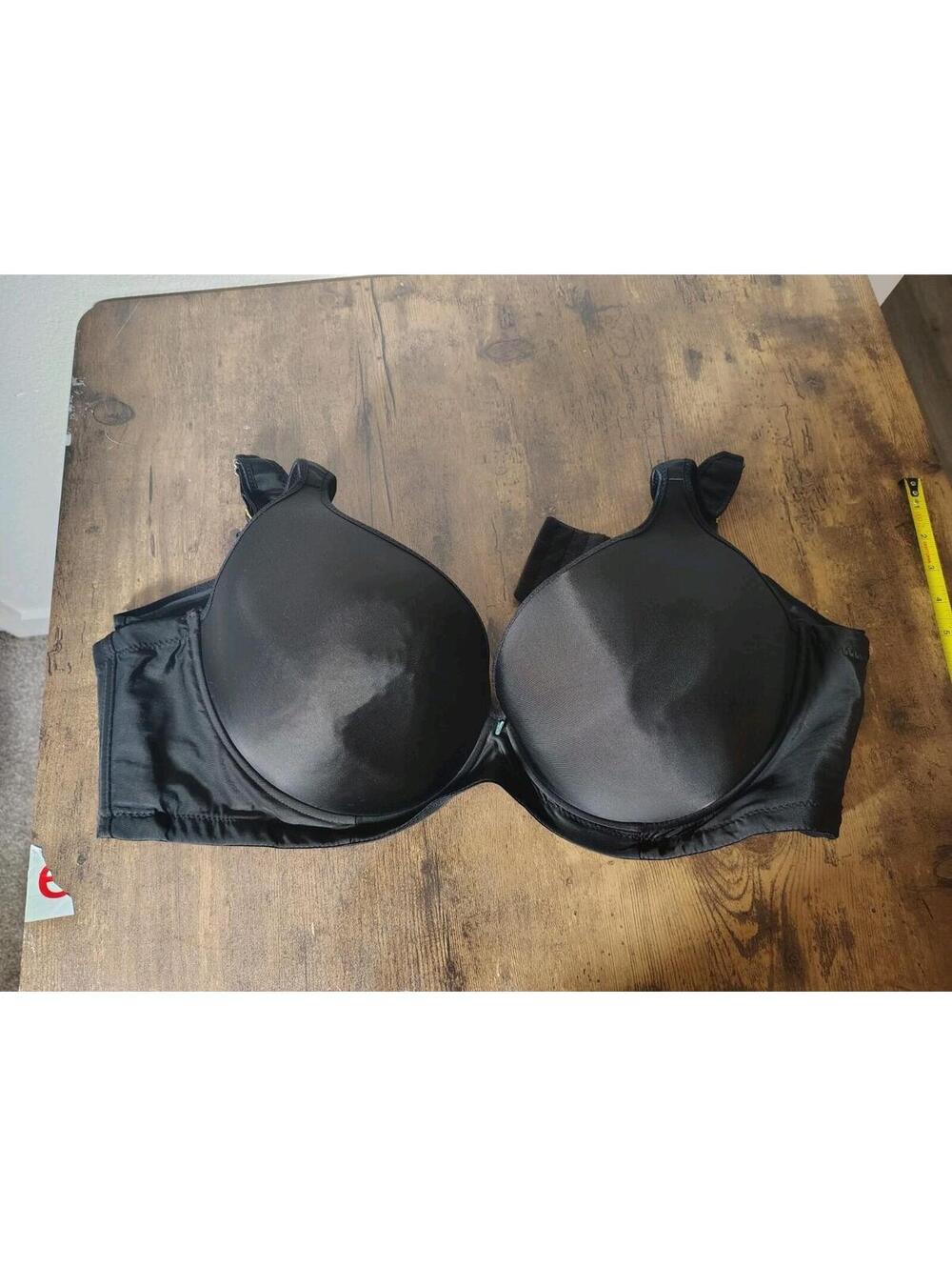 Black Bra 42DDD Butterfly Ashley Stewart Plus Size Double Wing 12 Hooks Support